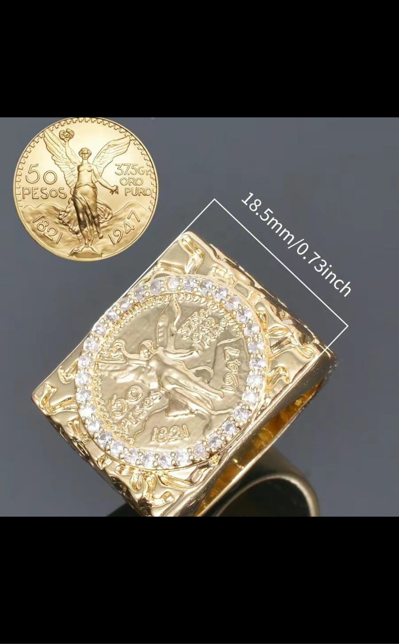 Centenario Ring - 14k Gold Plated