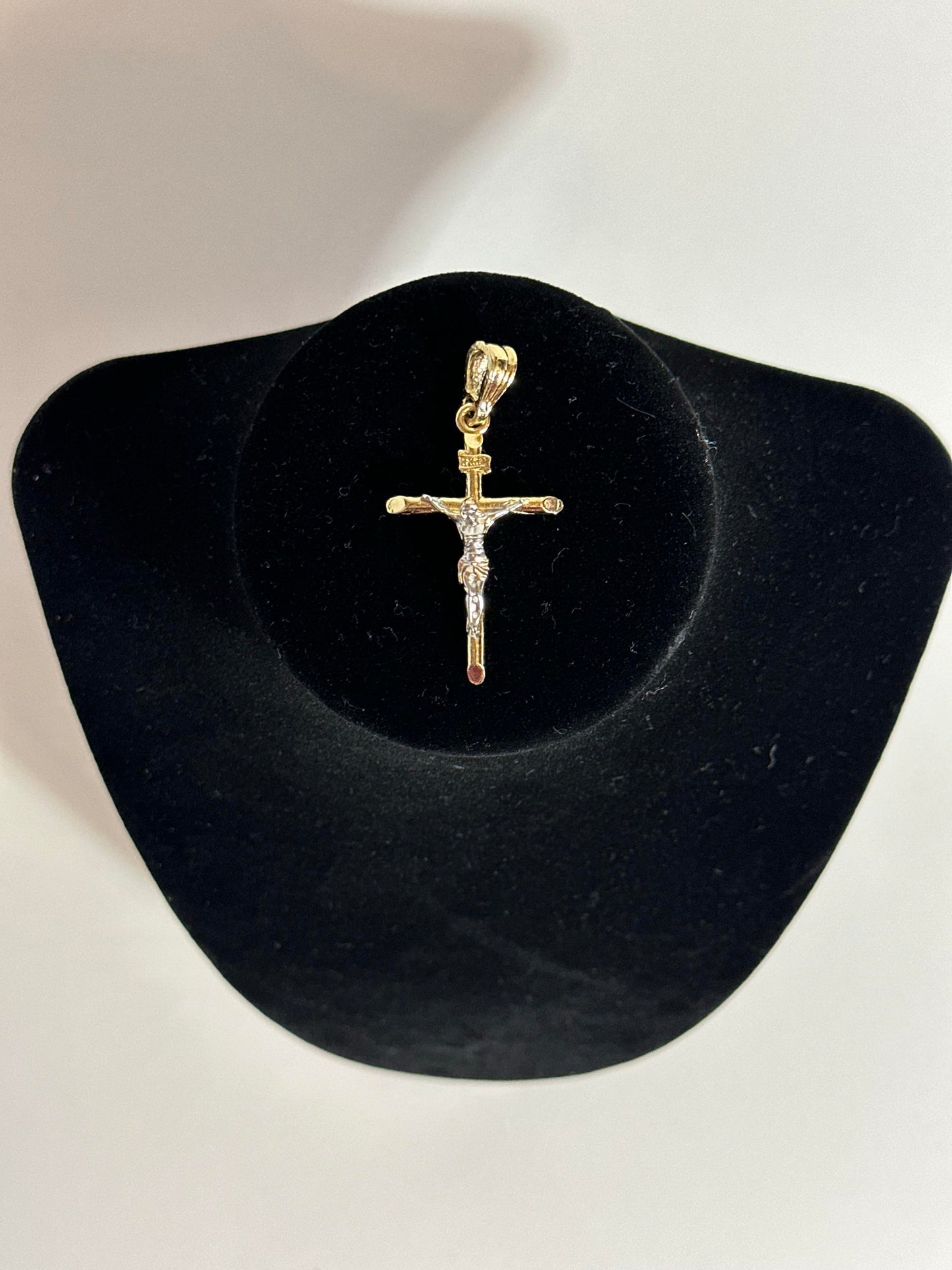 14k Italian Gold Plated Jesus Crucifix Necklace