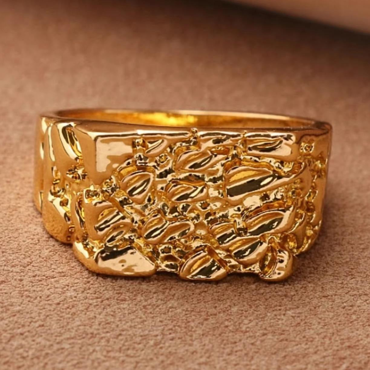 14K Gold Plated Nugget Ring