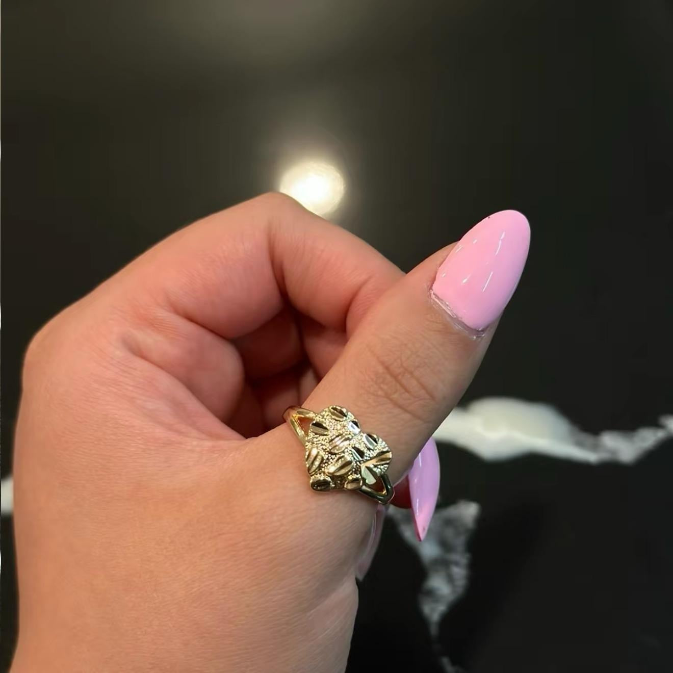 Golden Heart Nugget Ring