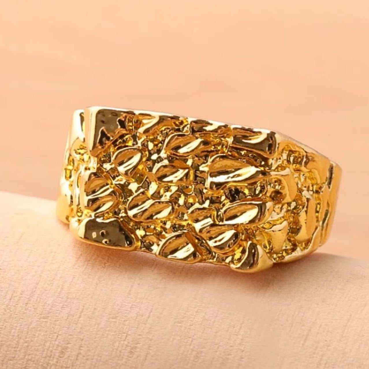 14K Gold Plated Nugget Ring