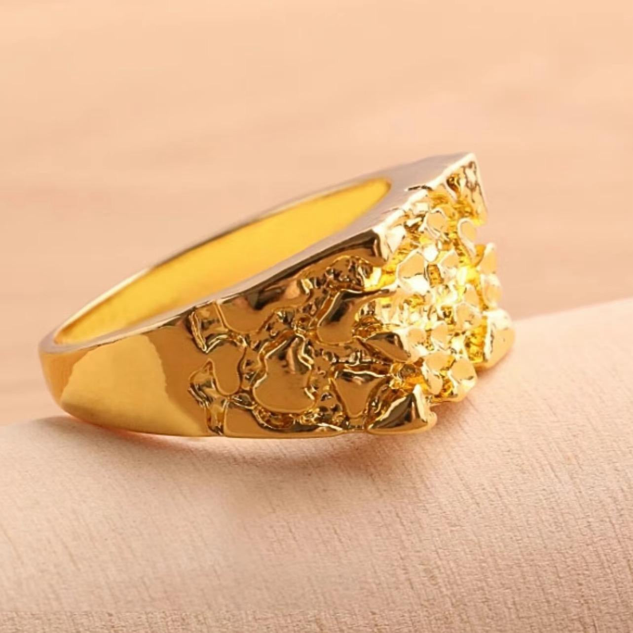 14K Gold Plated Nugget Ring