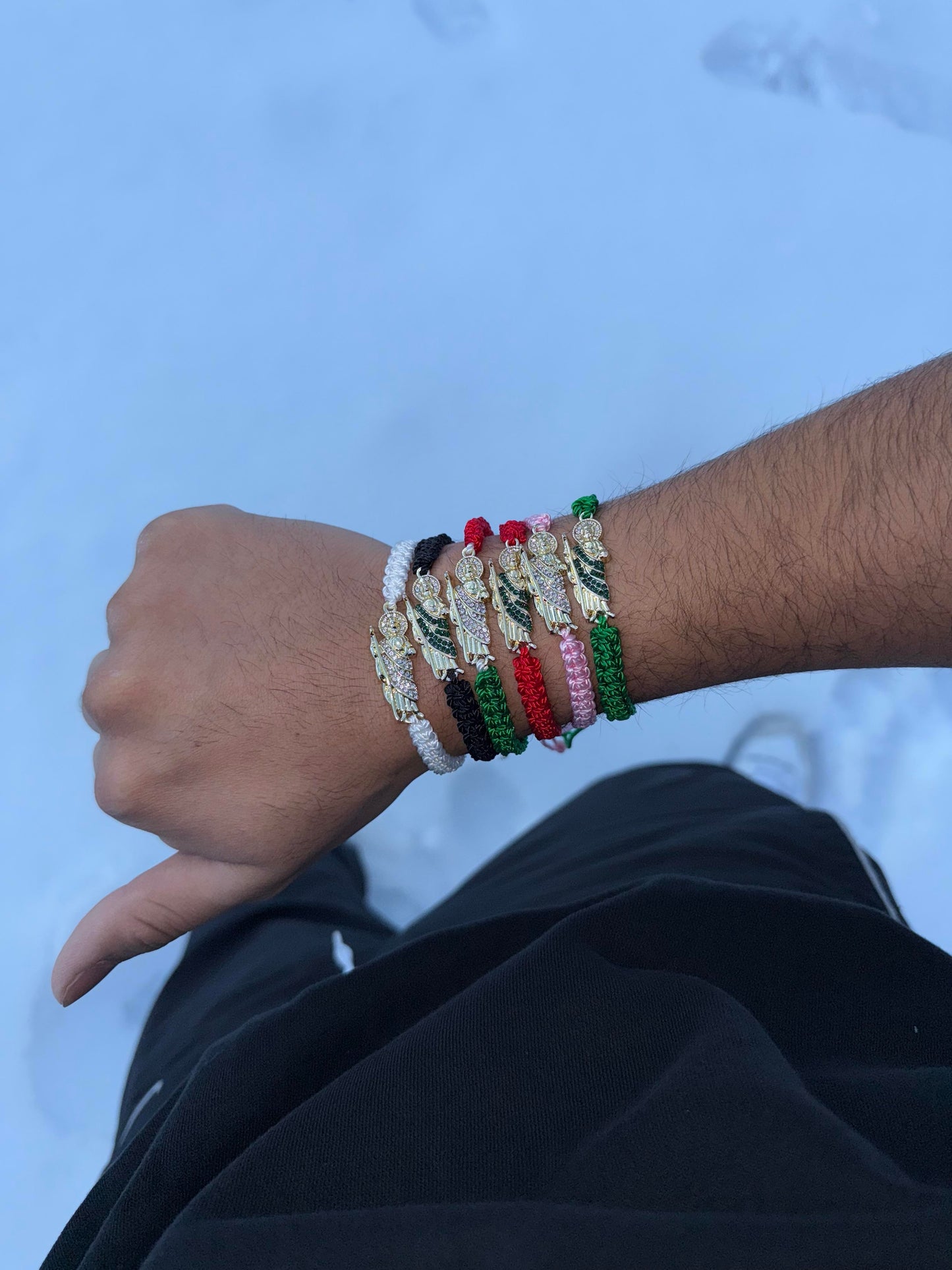 San Judas Handmade Bracelets with Gems