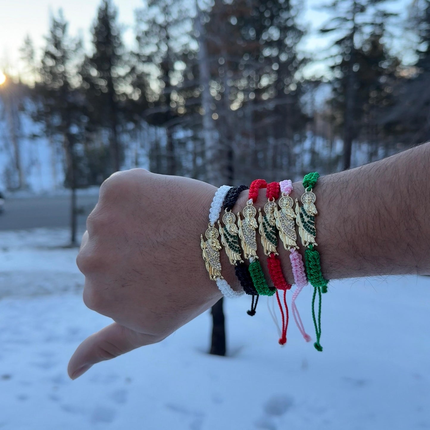 San Judas Handmade Bracelets with Gems
