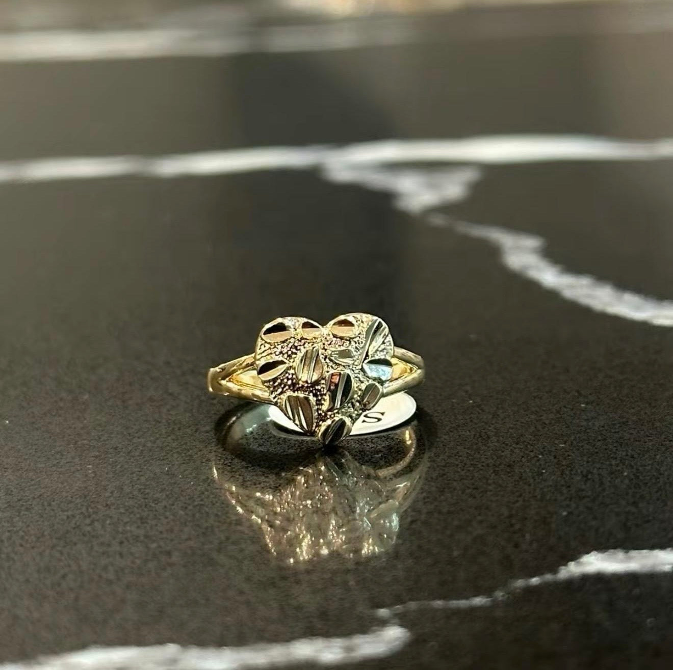 Gold Nugget Couple Rings - His & Hers Set