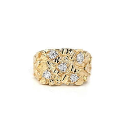 Gold Nugget Couple Rings - His & Hers Set